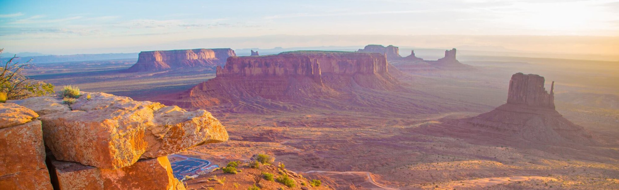 Red rock at sunrise