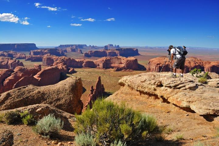 a canyon with a mountain in the background